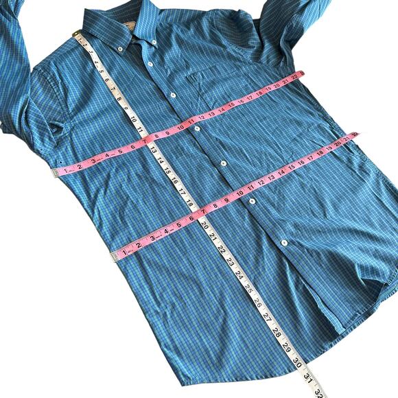Southern Tide Intercoastal Plaid Long Sleeve Button Down Dress Shirt Blue Medium - Picture 12 of 14